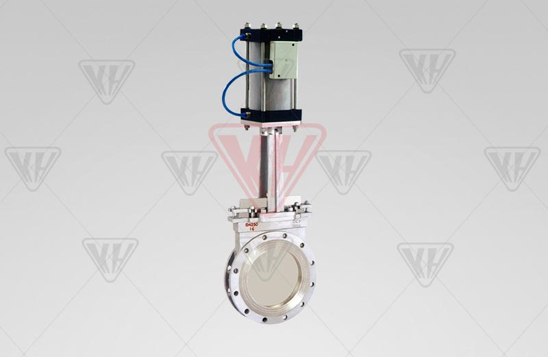 Pneumatic knife gate valve