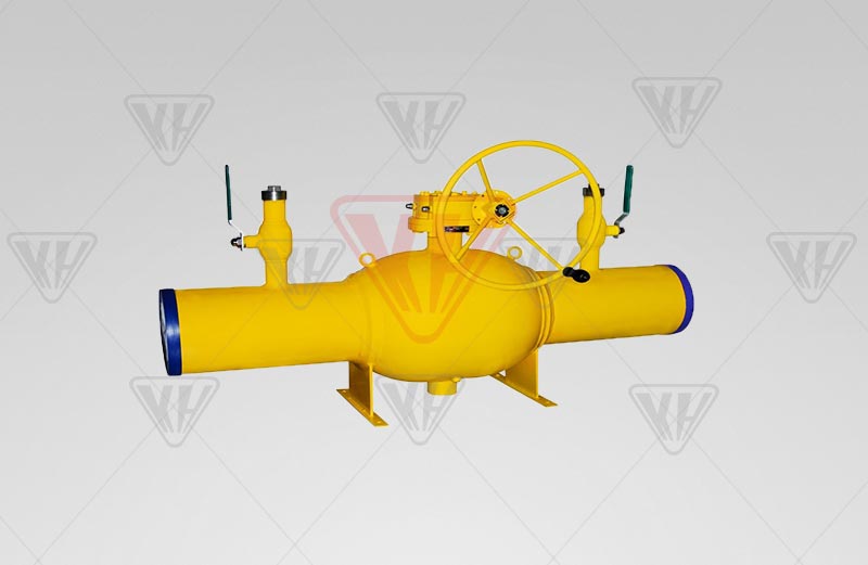 With double sleeve type spherical diffusion welded ball valve 